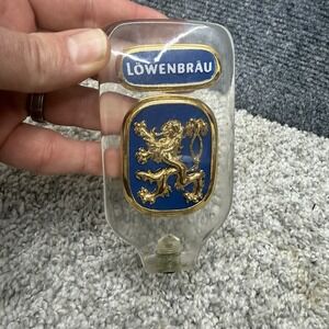 Vintage Lowenbrau acrylic beer tap handle man cave bar